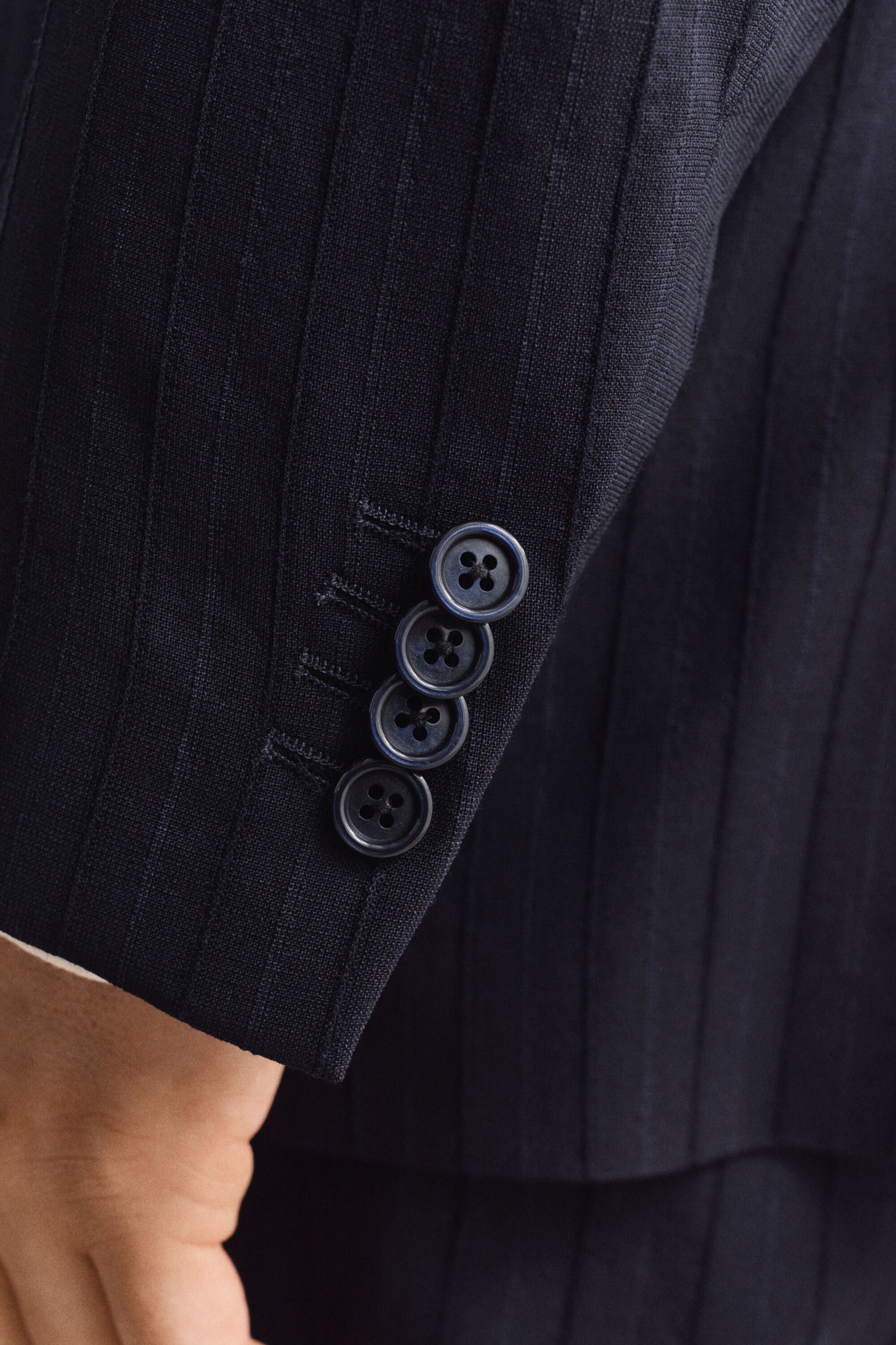 Tonal Pinstripe Suit Jacket