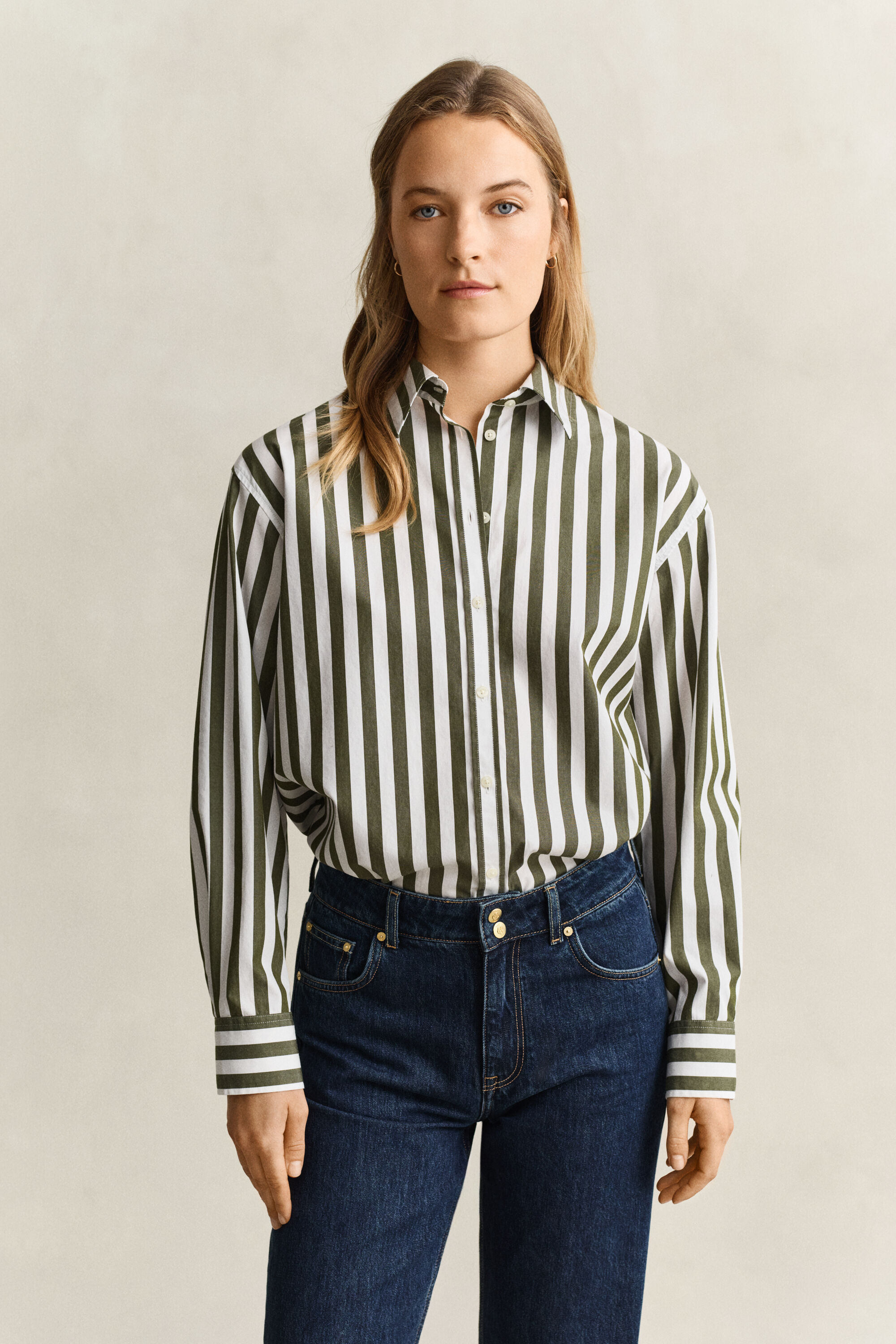 Relaxed Striped Poplin Shirt