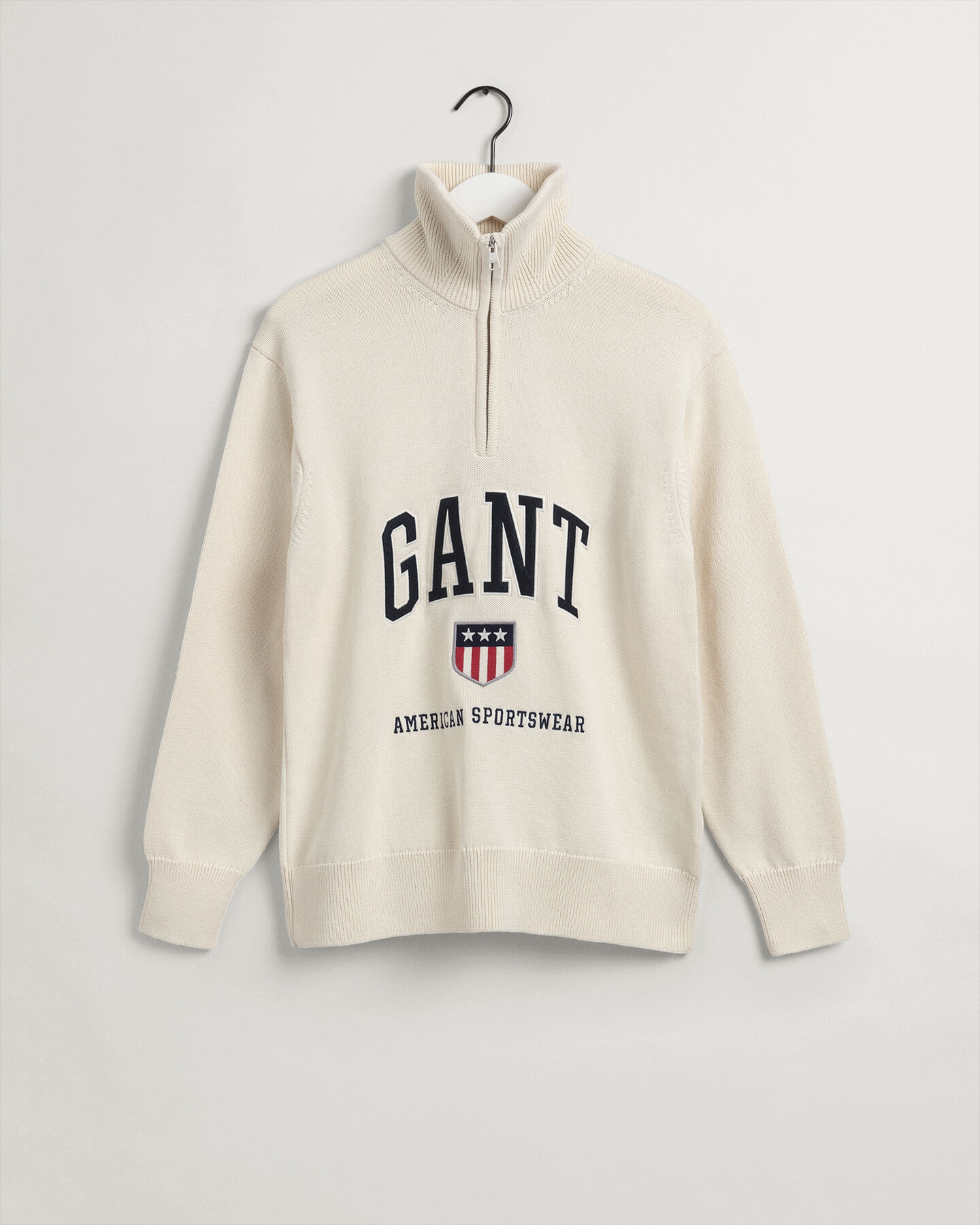 Retro Shield Half-Zip Sweater