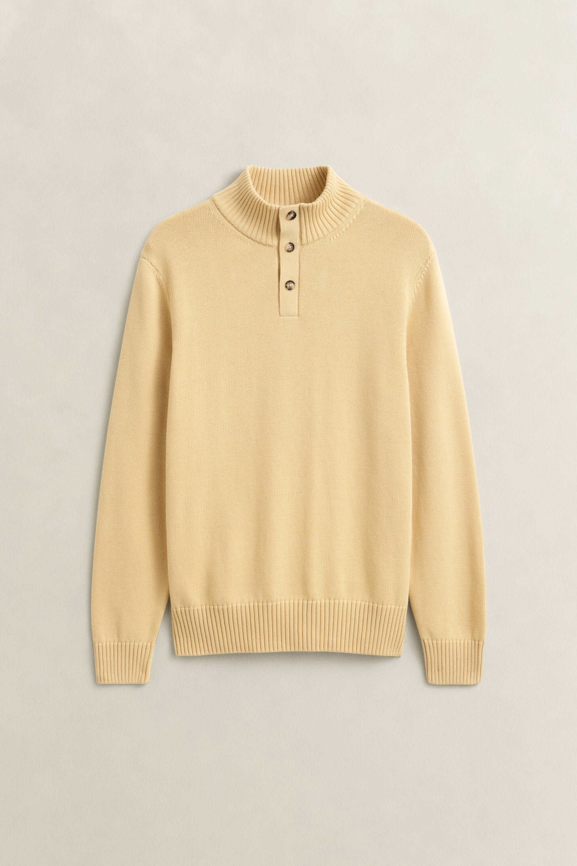 Supima Cotton Buttoned Neck Sweater