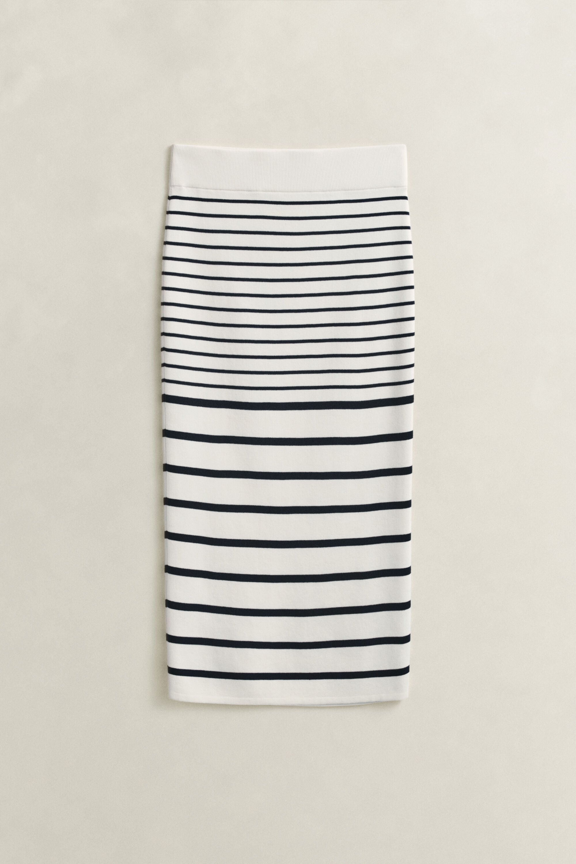 Striped Knitted Pencil Skirt