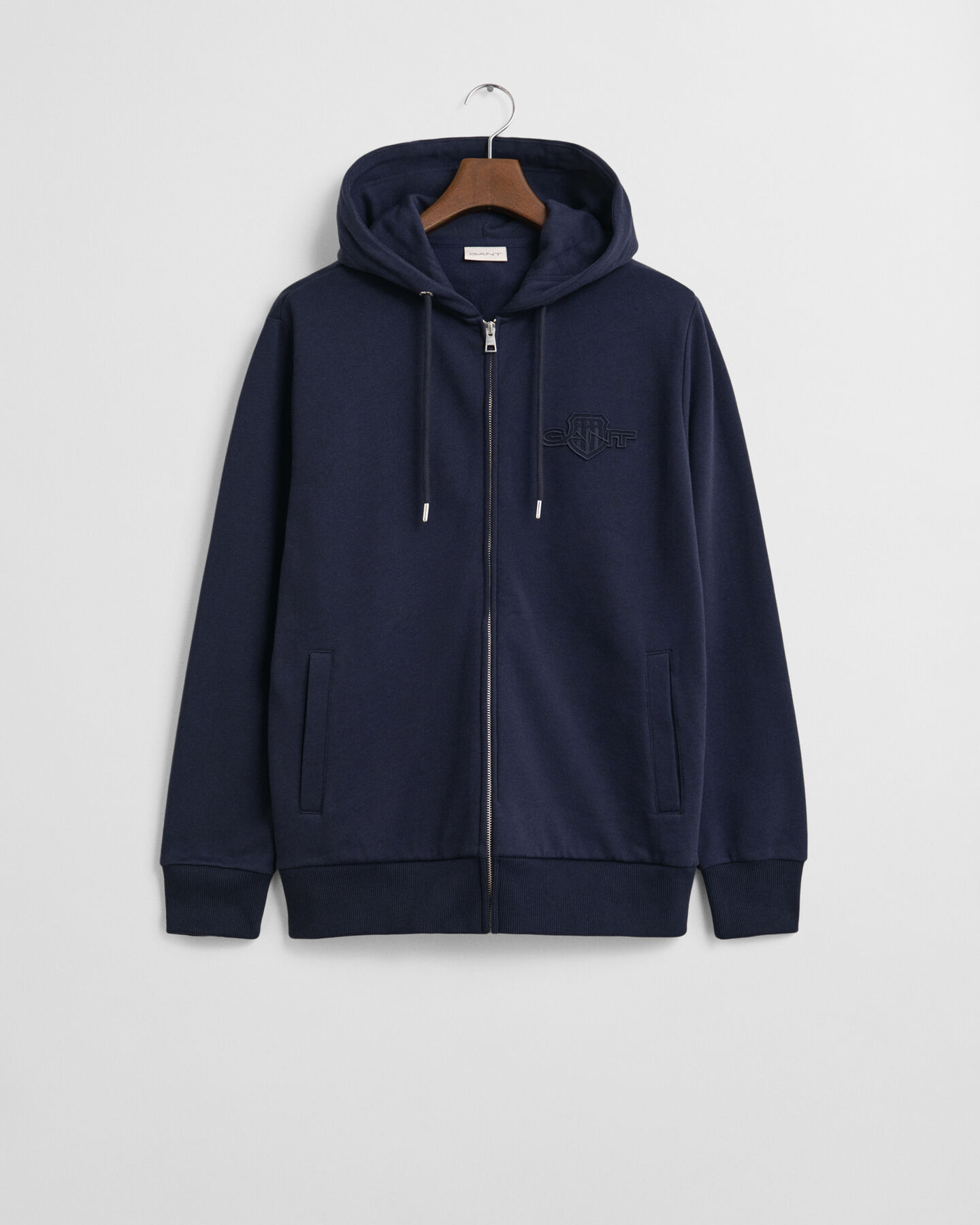 Tonal Shield Zip Hoodie