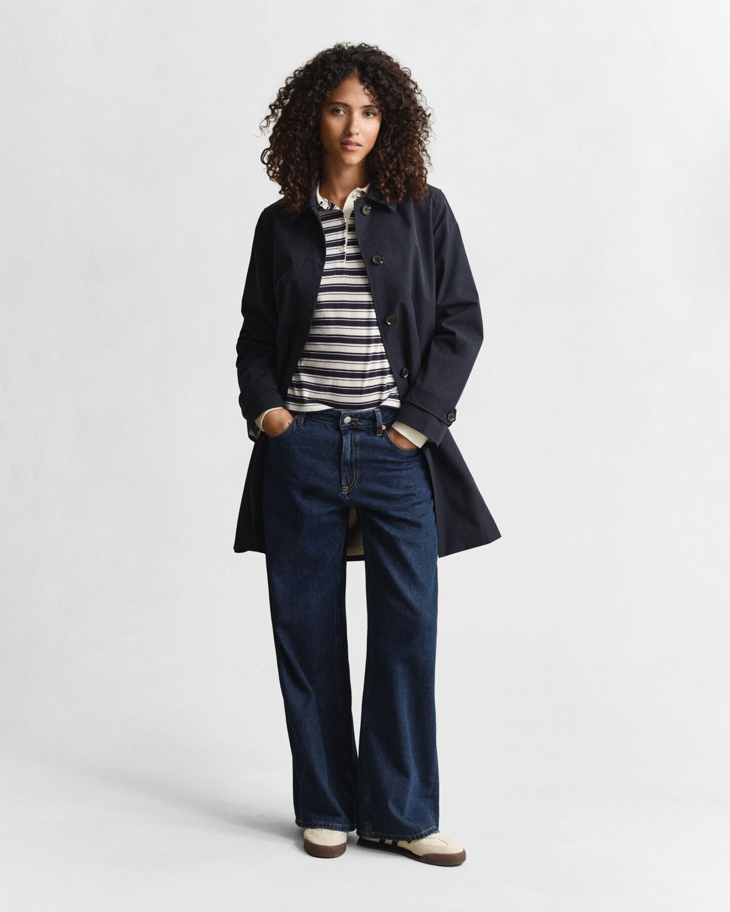 Striped Long Sleeve Polo Shirt