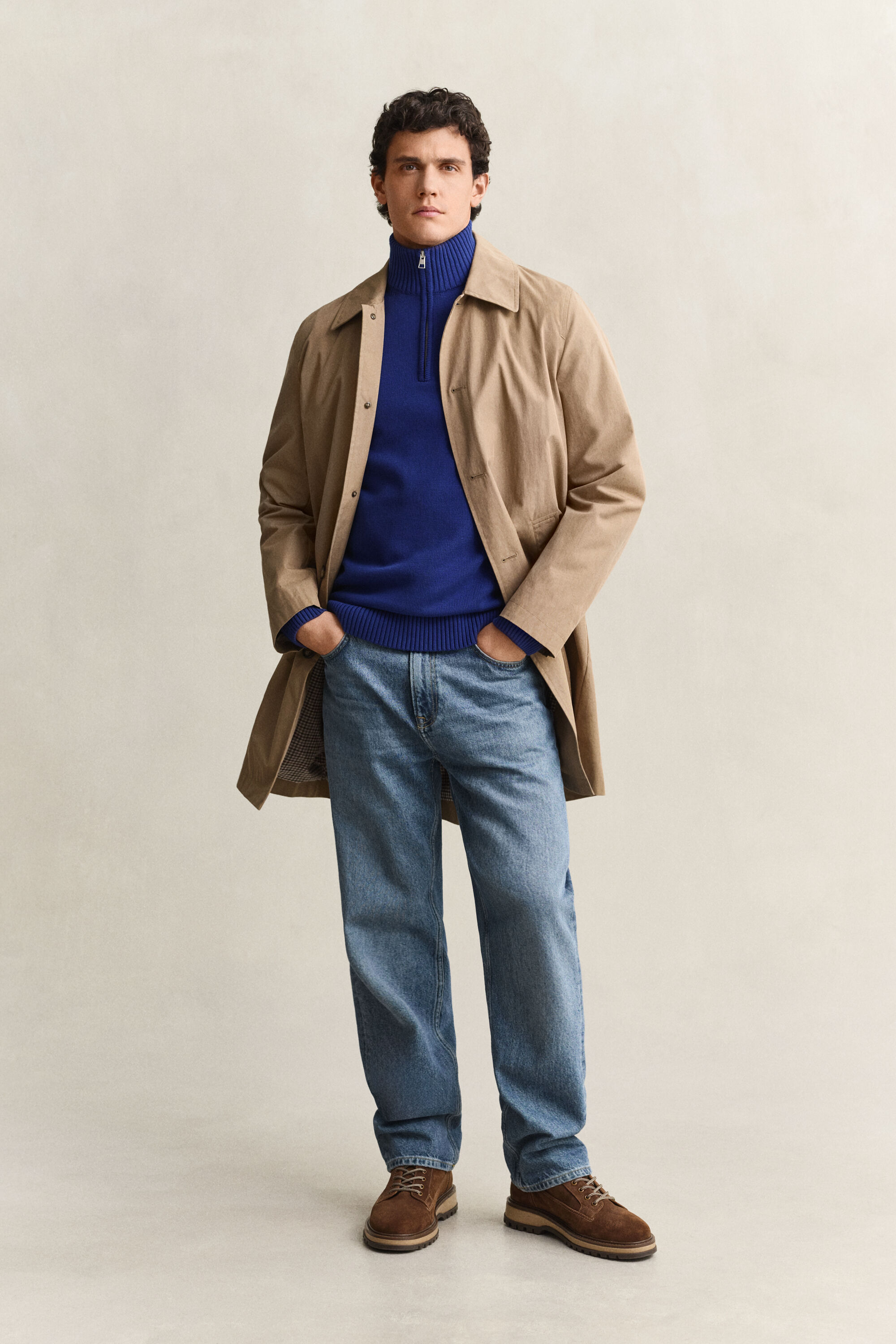 Casual Cotton Half-Zip Sweater