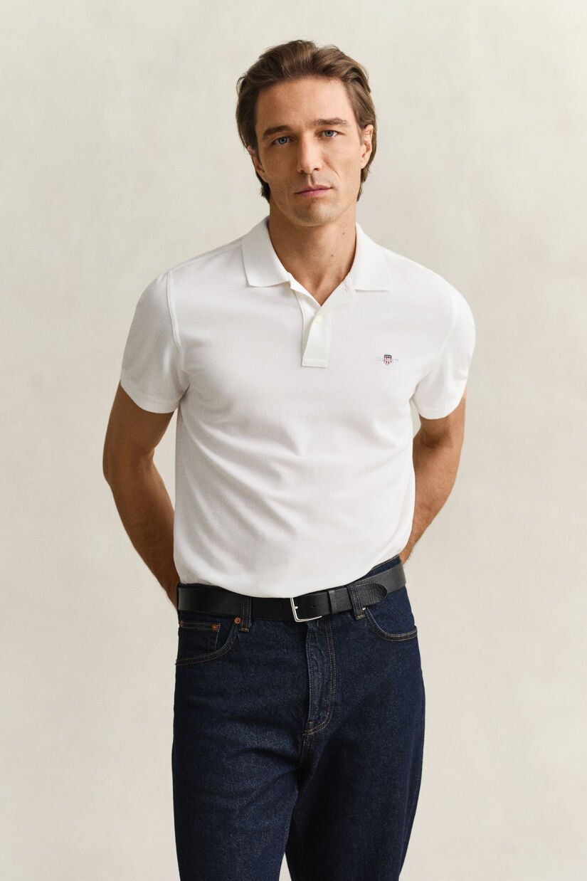 Regular Fit Shield Piqu&eacute; Polo Shirt