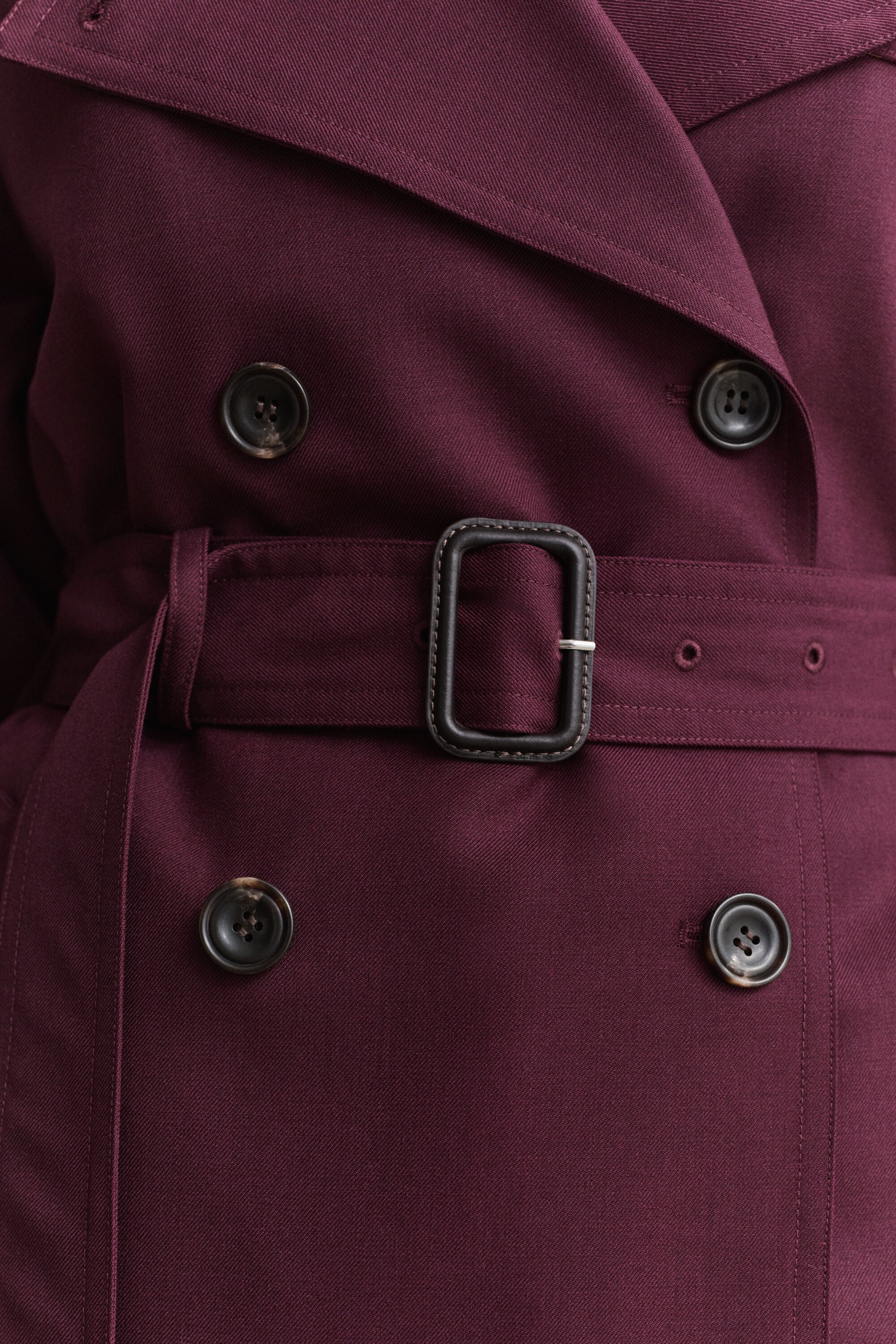 Wool Blend Trench Coat
