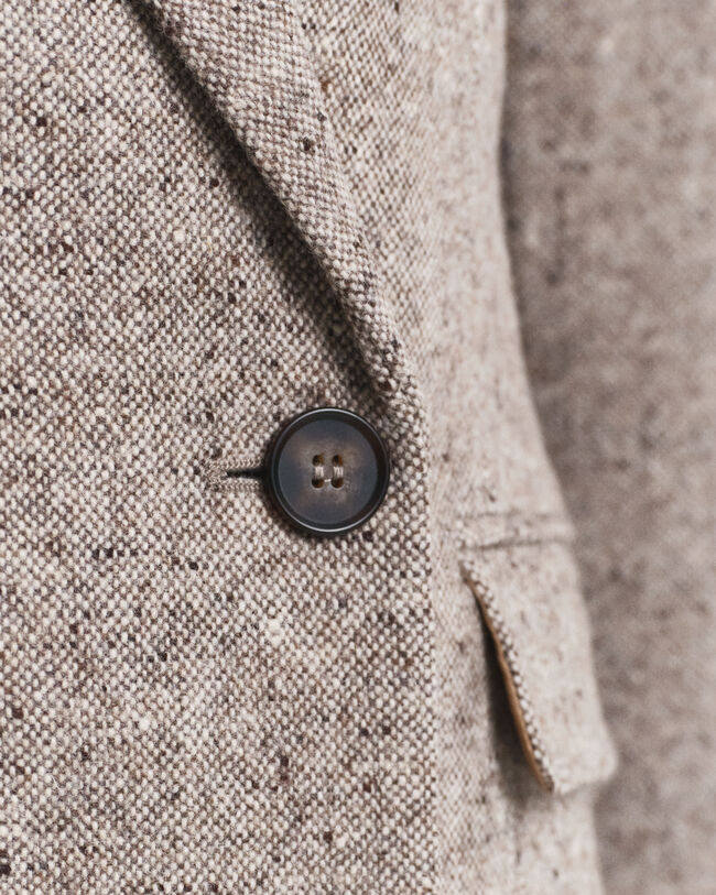 Regular Fit Textured Wool Blazer