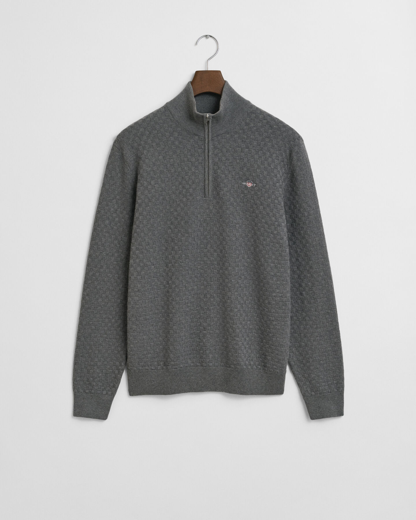 Micro Textured Half-Zip Sweater