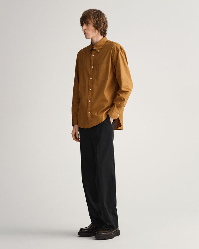Relaxed Fit Garment-Dyed Oxford Shirt