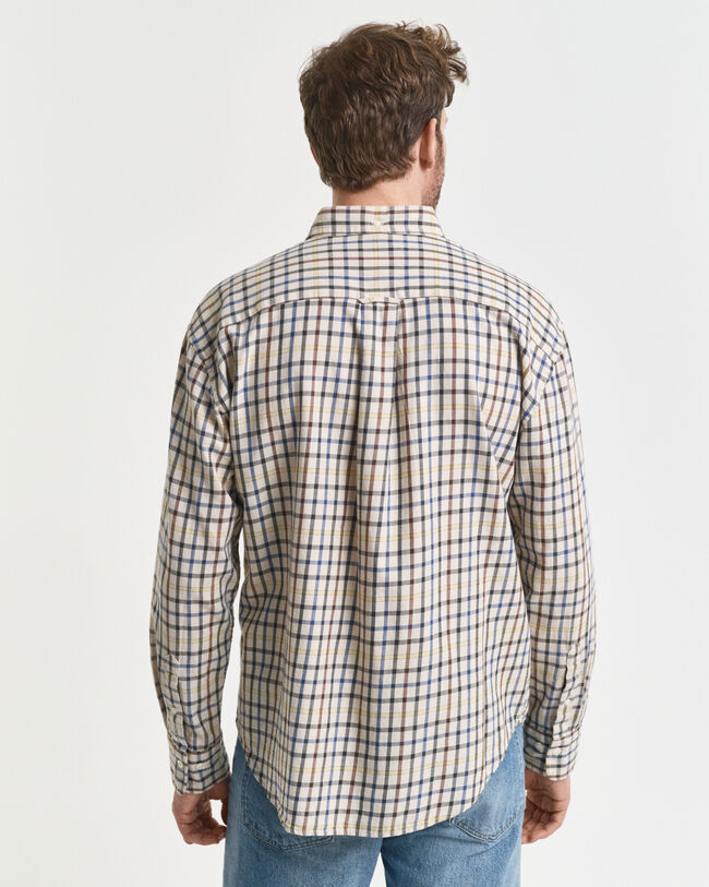 Relaxed Fit Checked Twill Shirt
