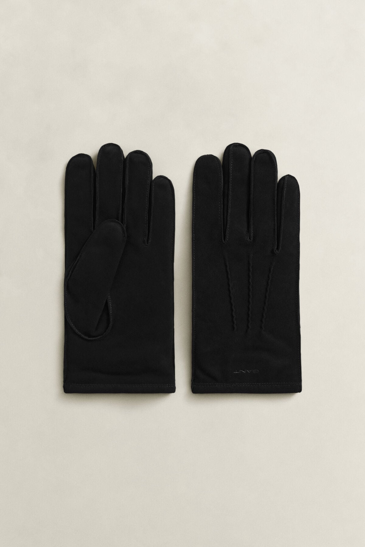 Cashmere Lined Suede Gloves — BLACK