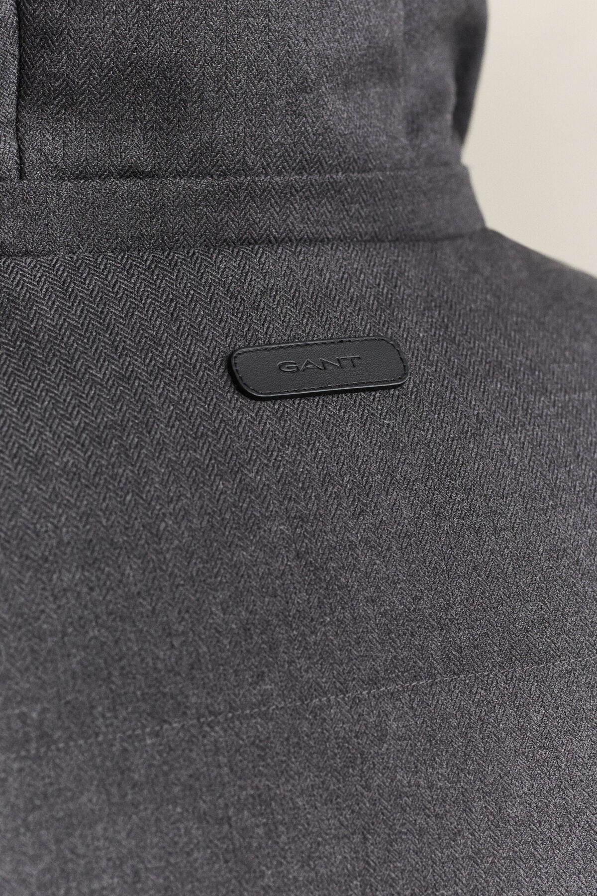 Flannel Down Jacket — BLACK GREY