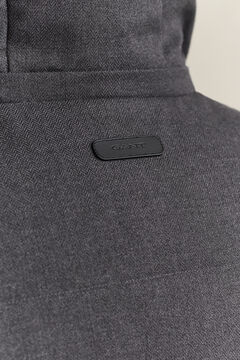 Flannel Down Jacket — BLACK GREY 4