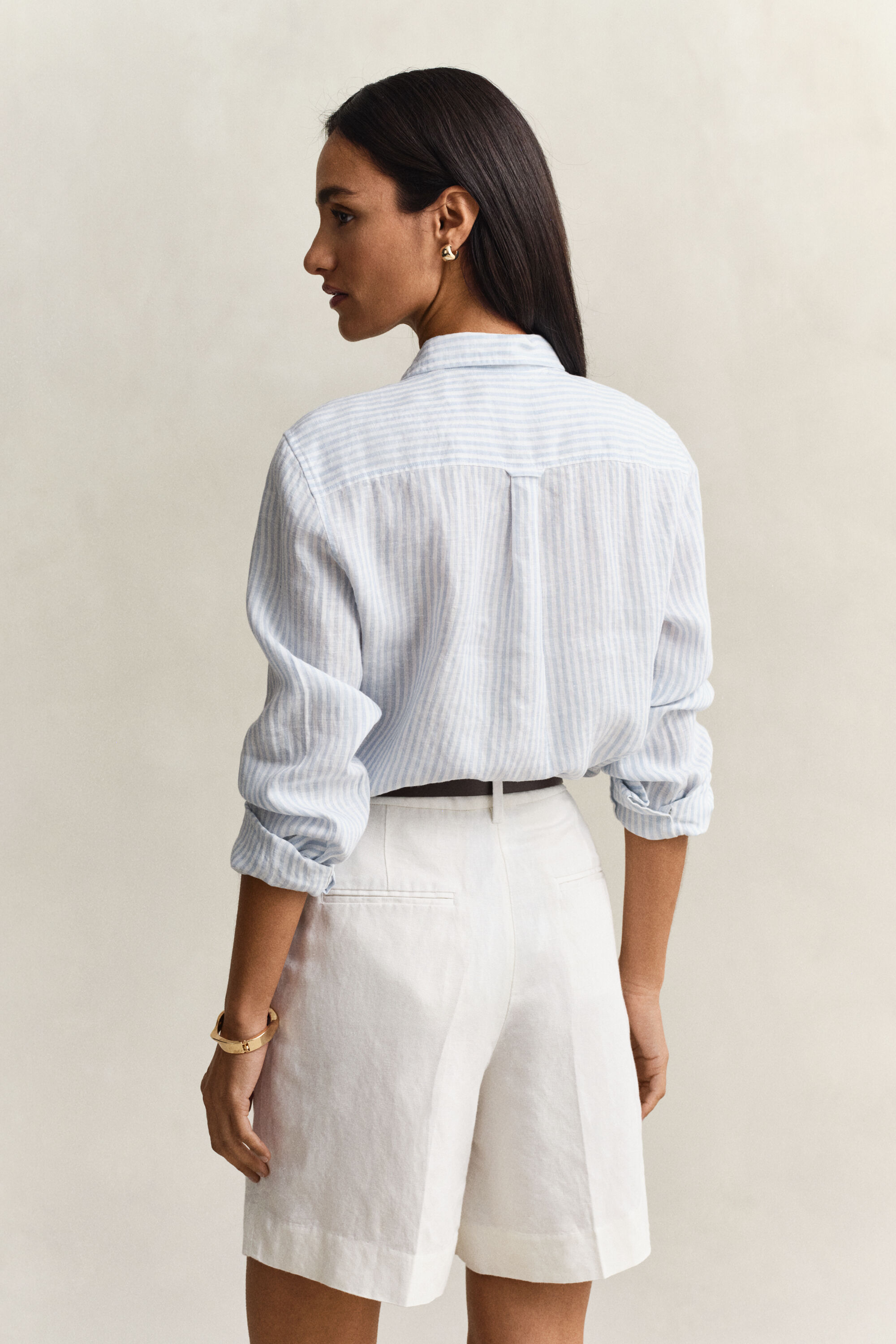 Regular Fit Striped Linen Shirt