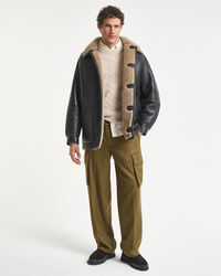 Worn-In Leather Shearling Jacket