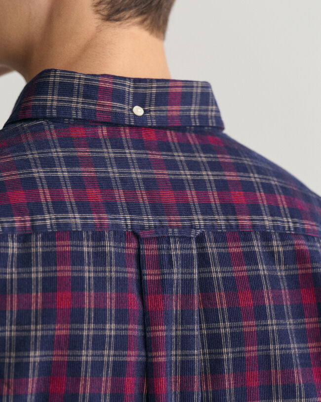 Regular Fit Checked Corduroy Shirt