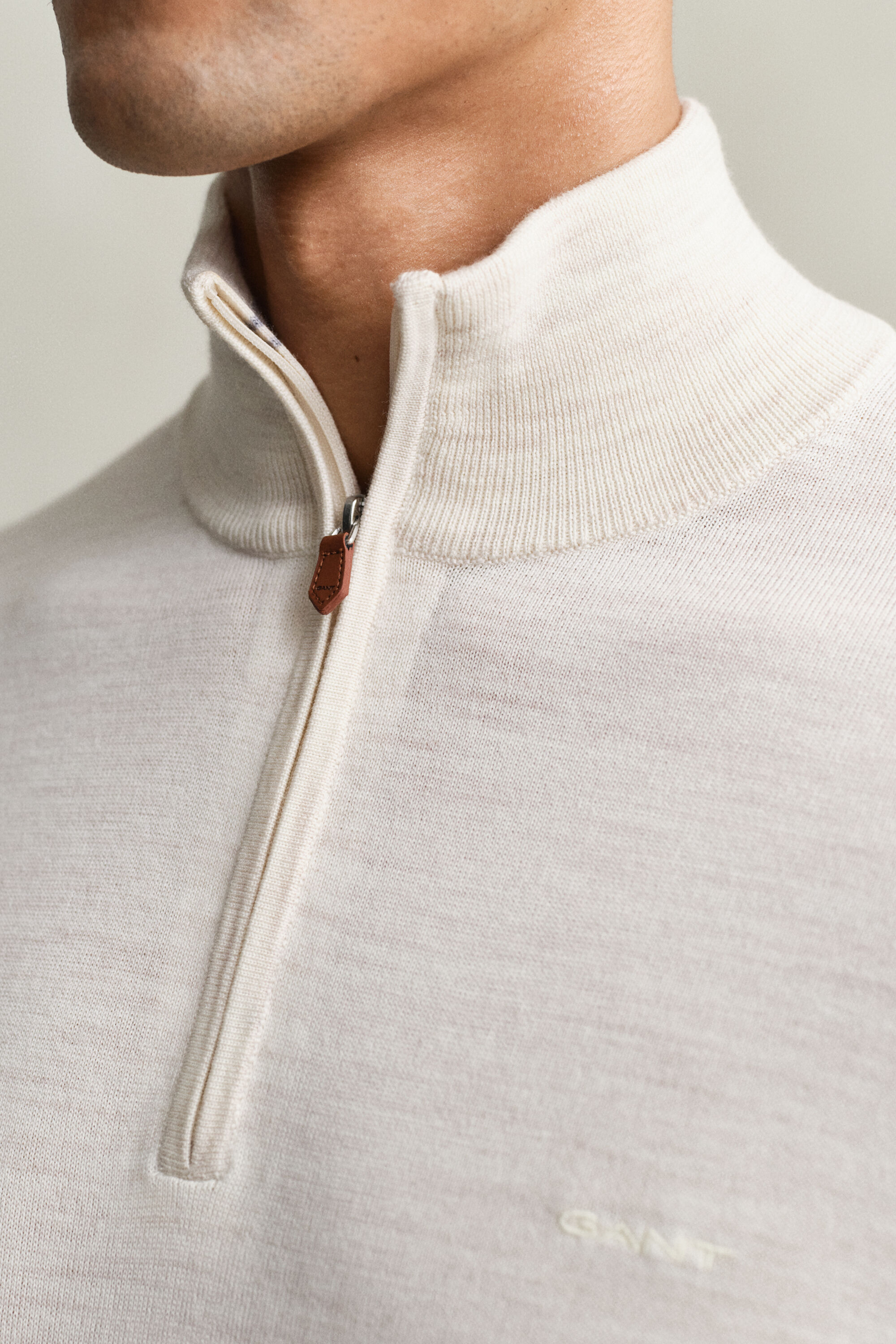 Extra Fine Merino Wool Half-Zip Sweater