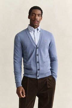 Lambswool V-Neck Cardigan — BLUE HORIZON 4