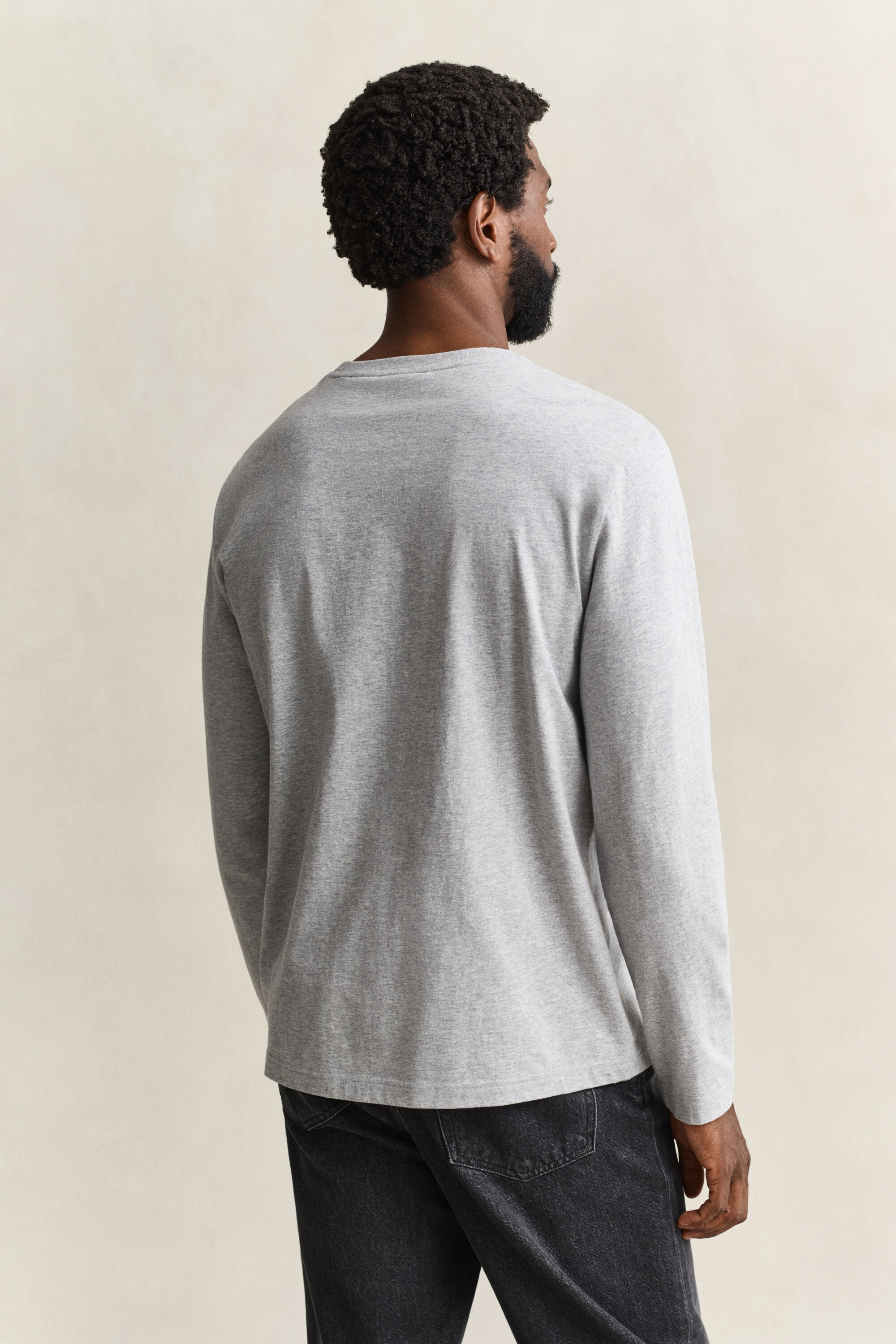 Shield Long Sleeve T-Shirt — GREY MELANGE