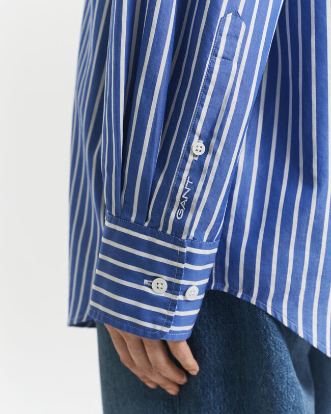 Oversized Striped Poplin Shirt