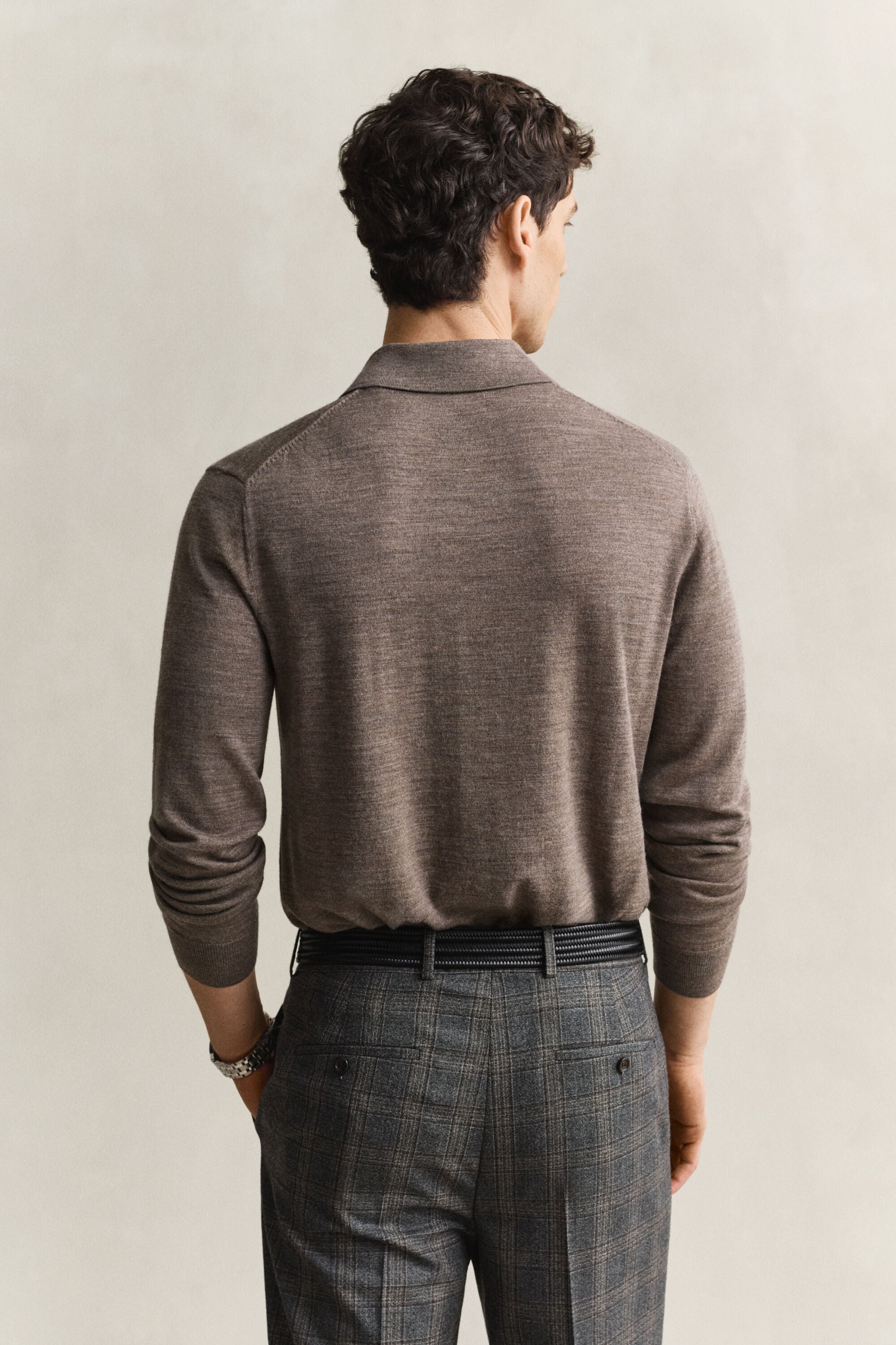 Extra Fine Merino Wool Polo Sweater