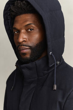 Flannel Down Jacket — EVENING BLUE 7