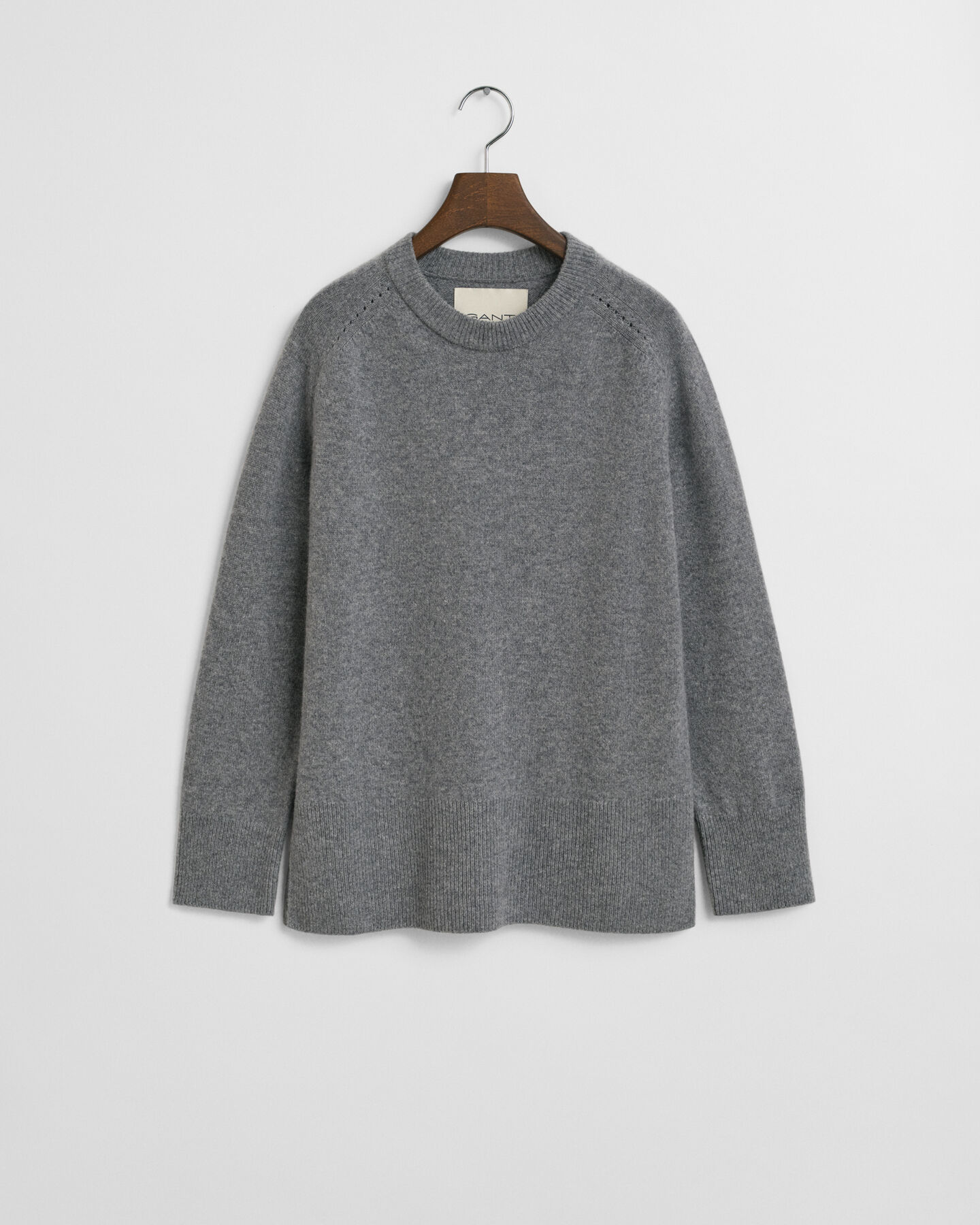 Soft Wool Cashmere Blend Crew Neck Sweater