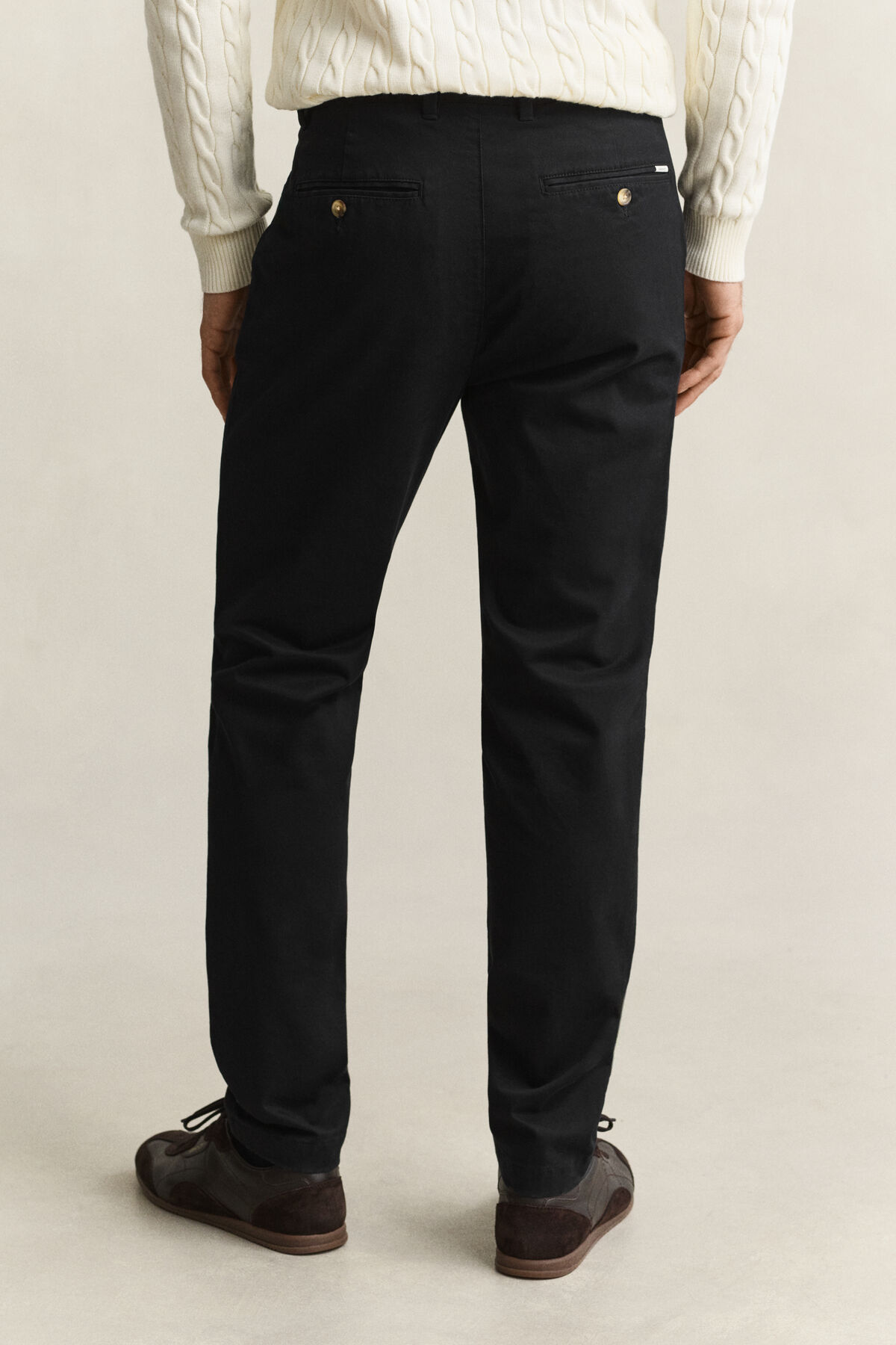 Classic Slim Chinos — BLACK