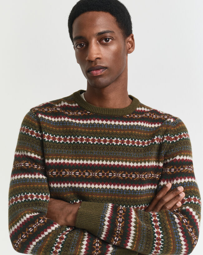 Fair  Isle Crew Neck Sweater