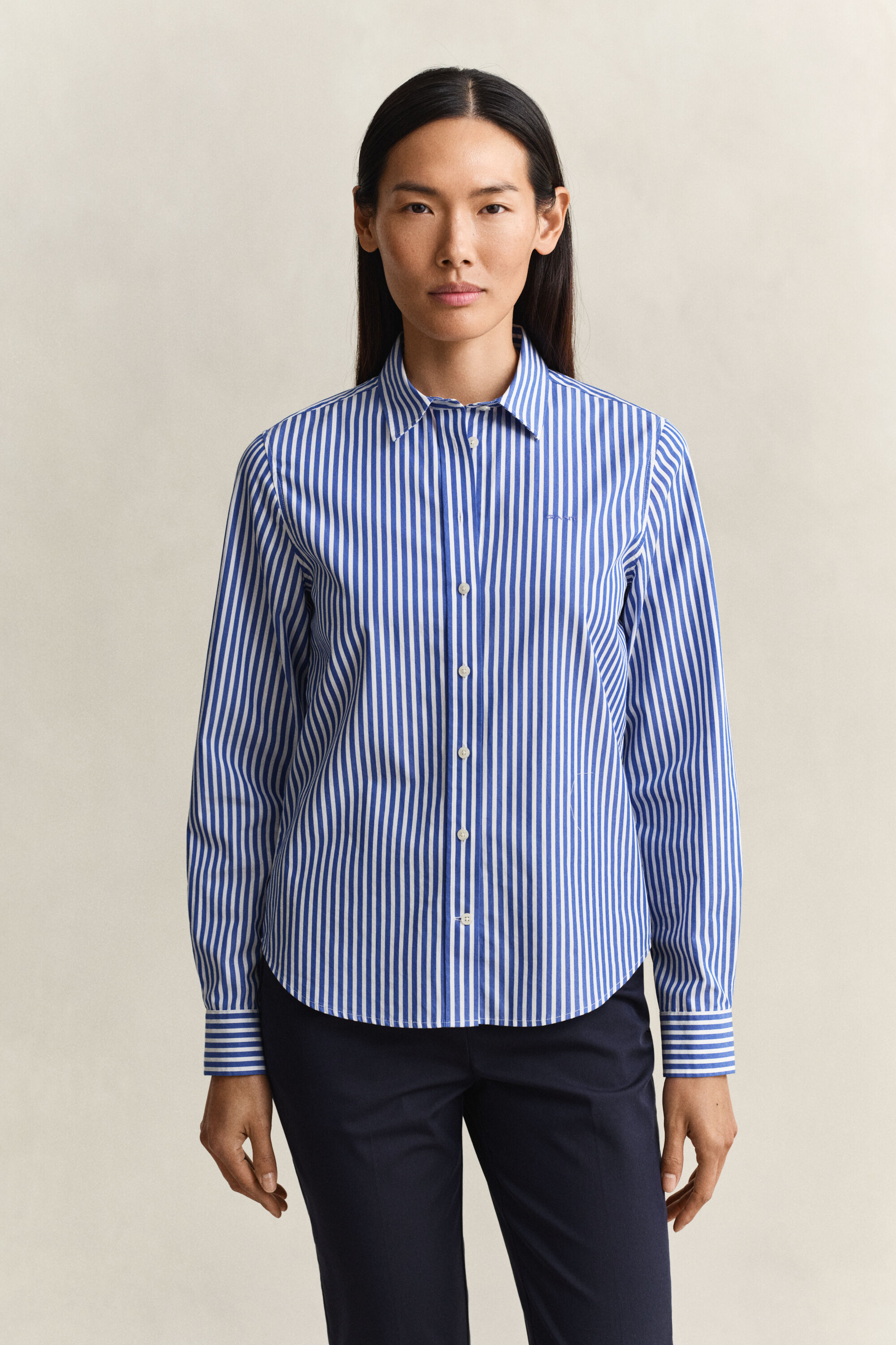 Regular Fit Striped Classic Poplin Shirt