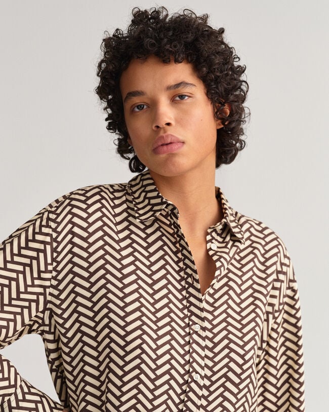 Relaxed Fit Geometric Shirt