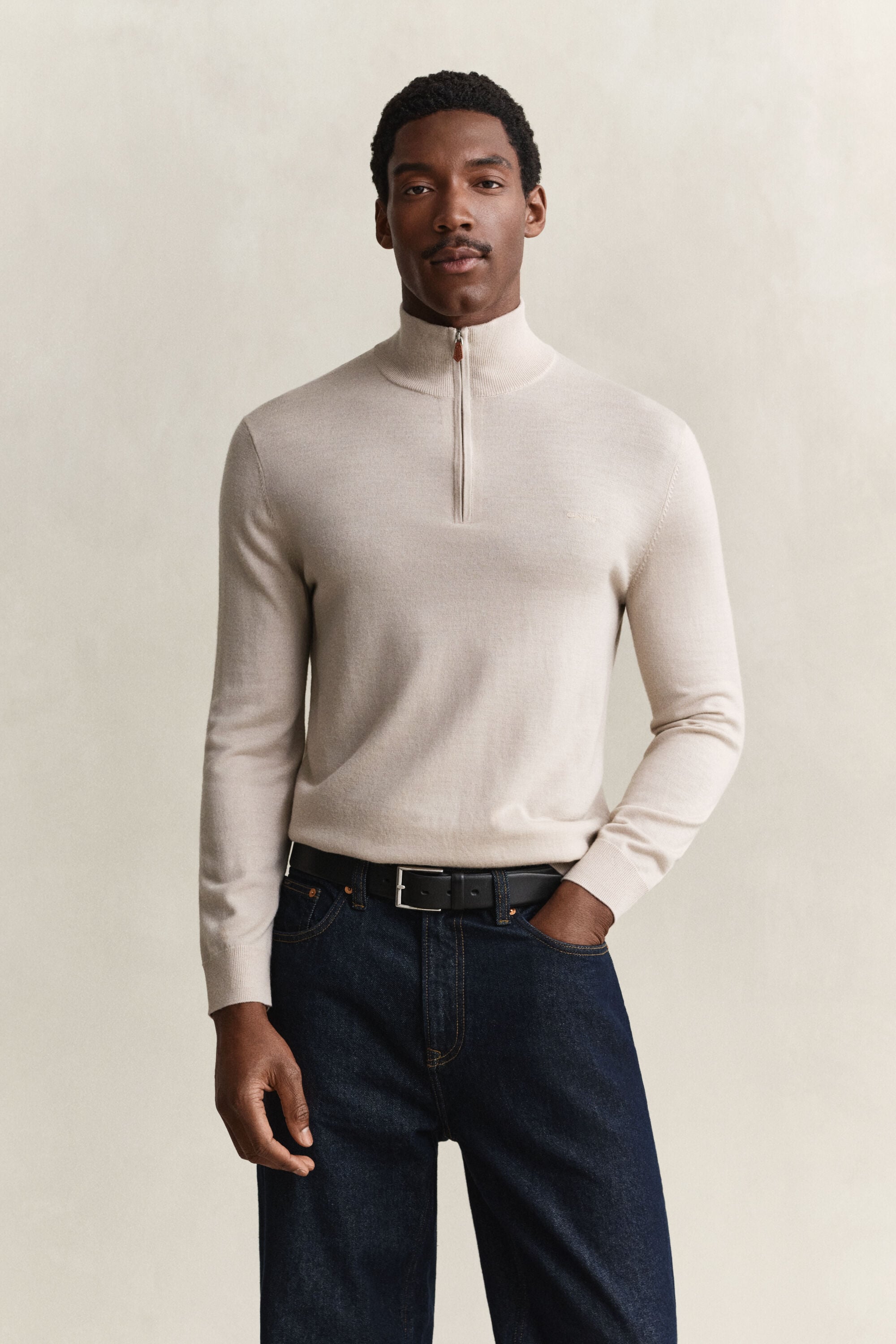 Merino Wool Half-Zip Sweater