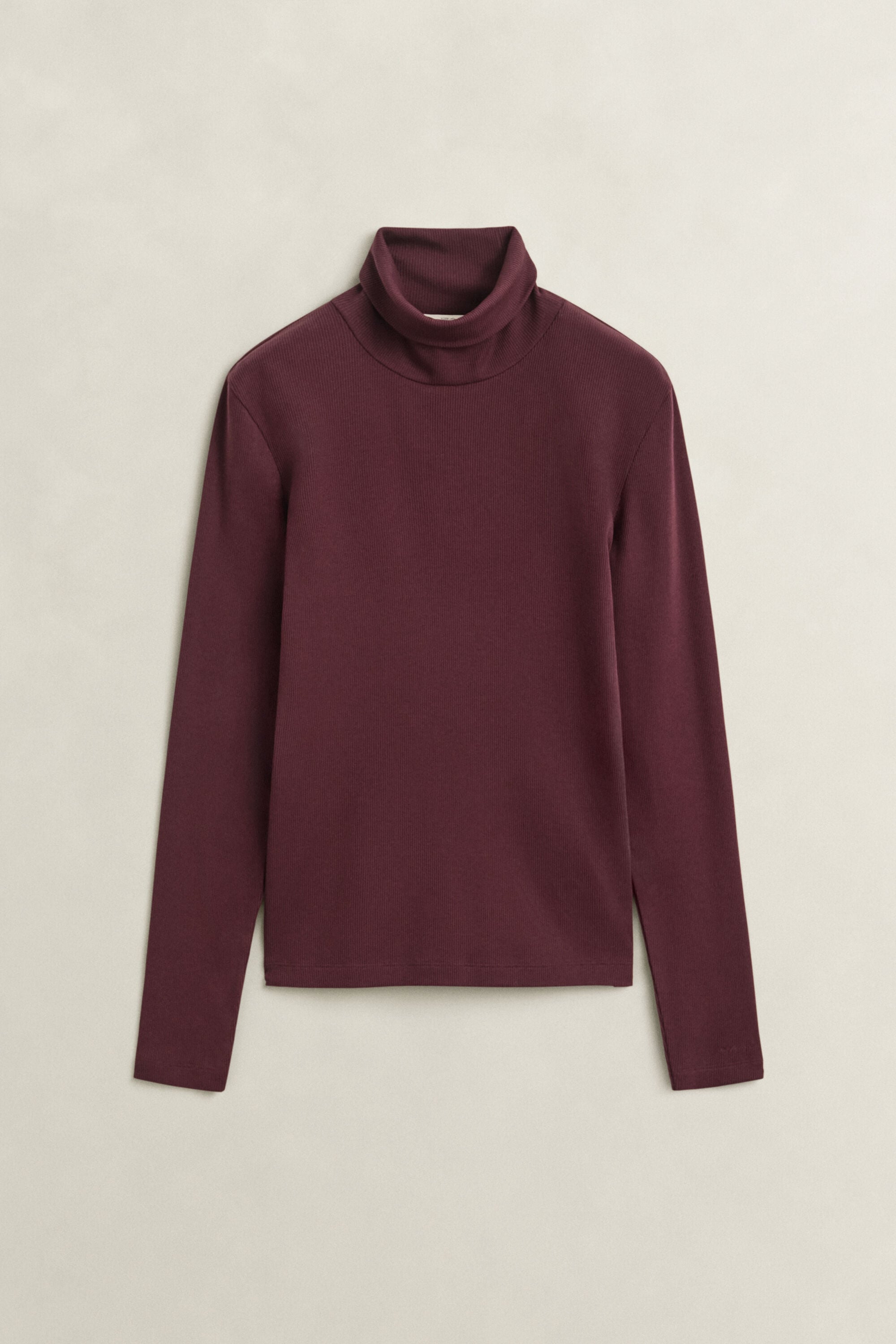 Ribbed Turtleneck Top