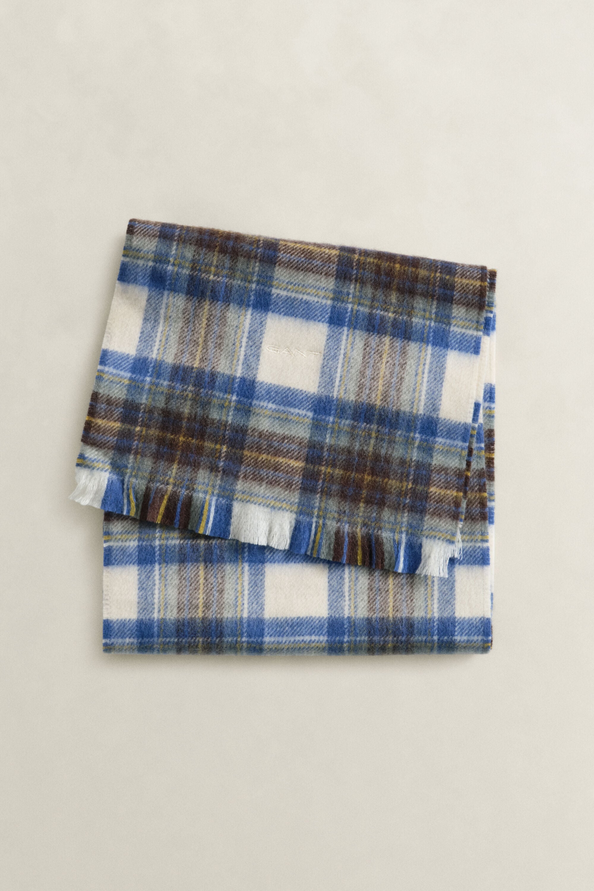 Checked Wool Scarf