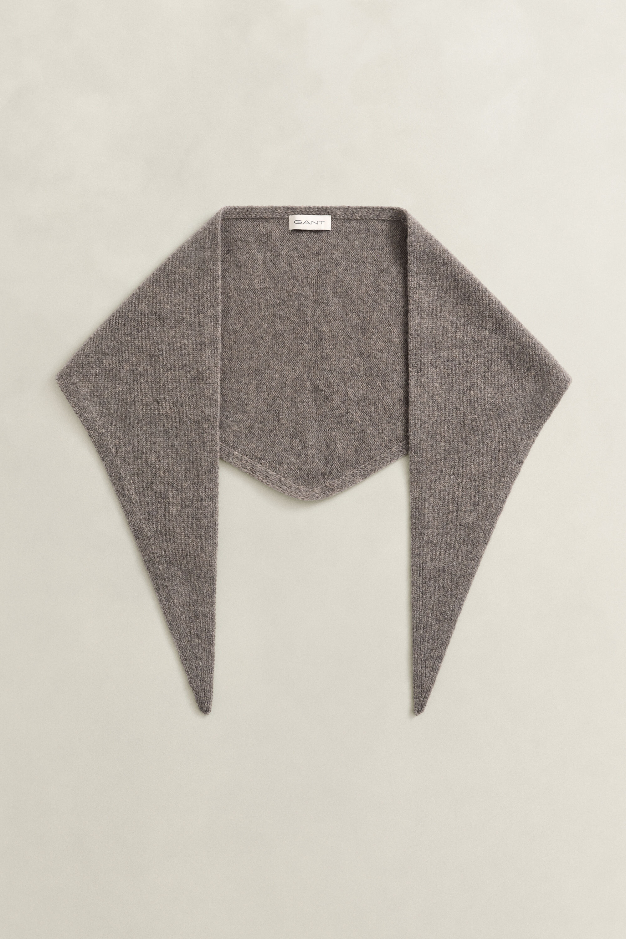 Cashmere Triangle Scarf — STONE MELANGE