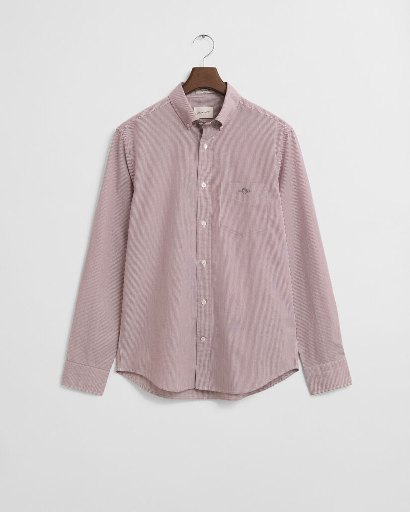 Regular Fit Classic Banker Stripe Poplin Shirt