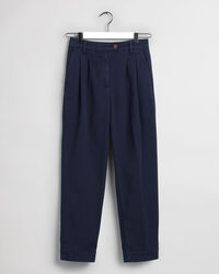 High-Waisted Pleated Chinos