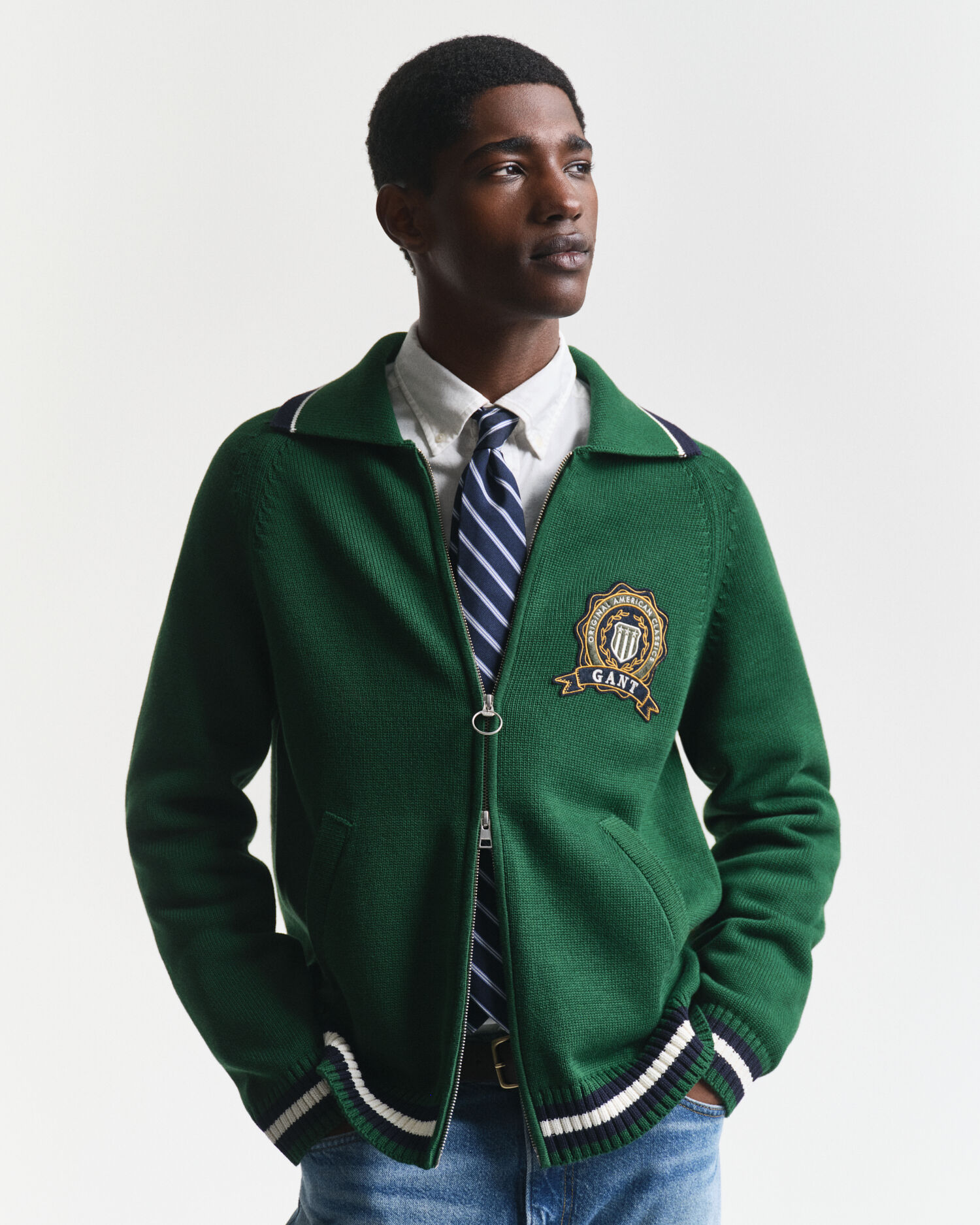 GANT 1949 Graphic Zipped Cardigan