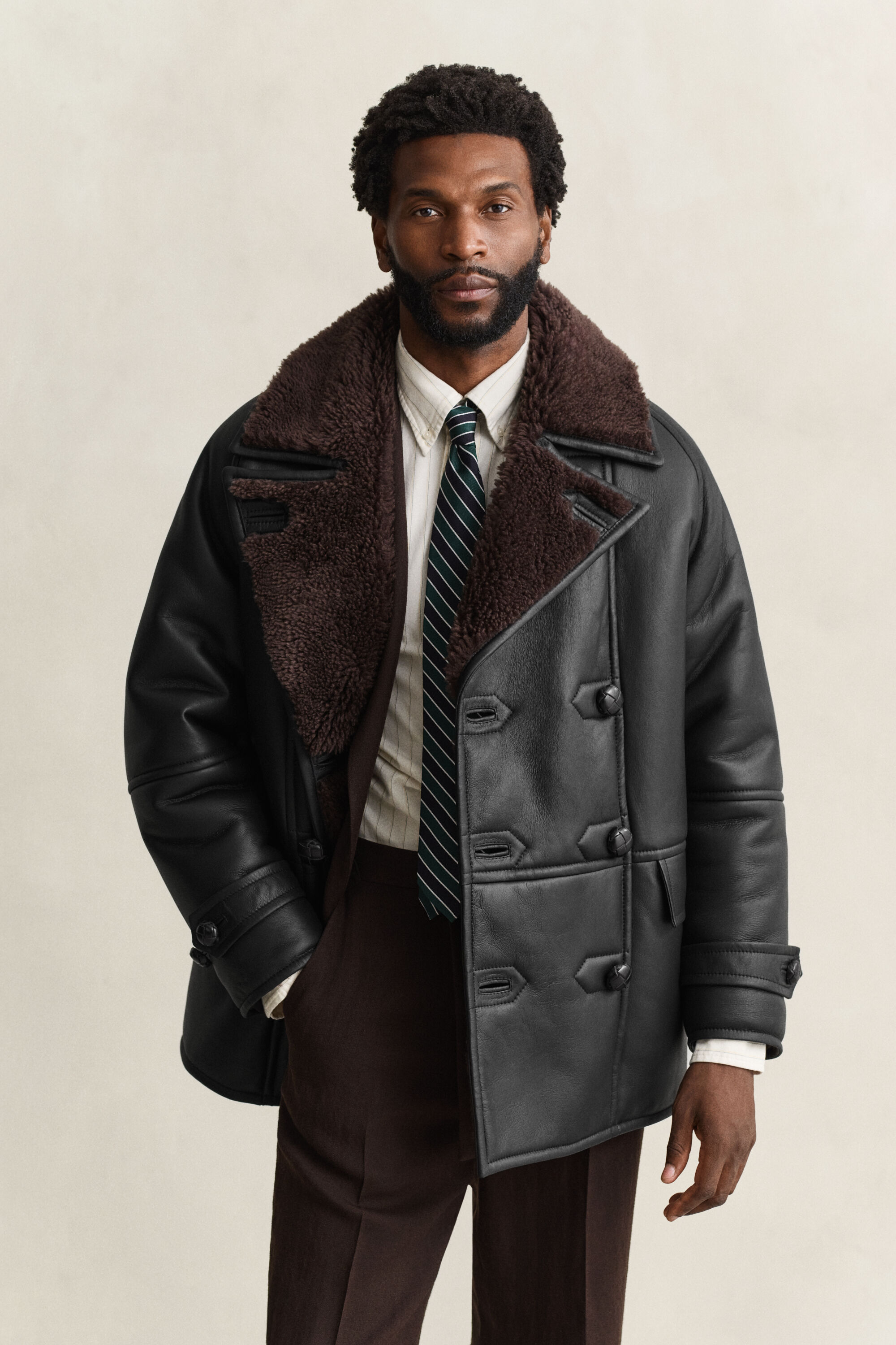 Shearling Peacoat