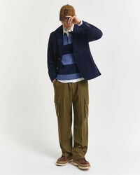 Striped Extra Fine Lambswool Rugger Sweater