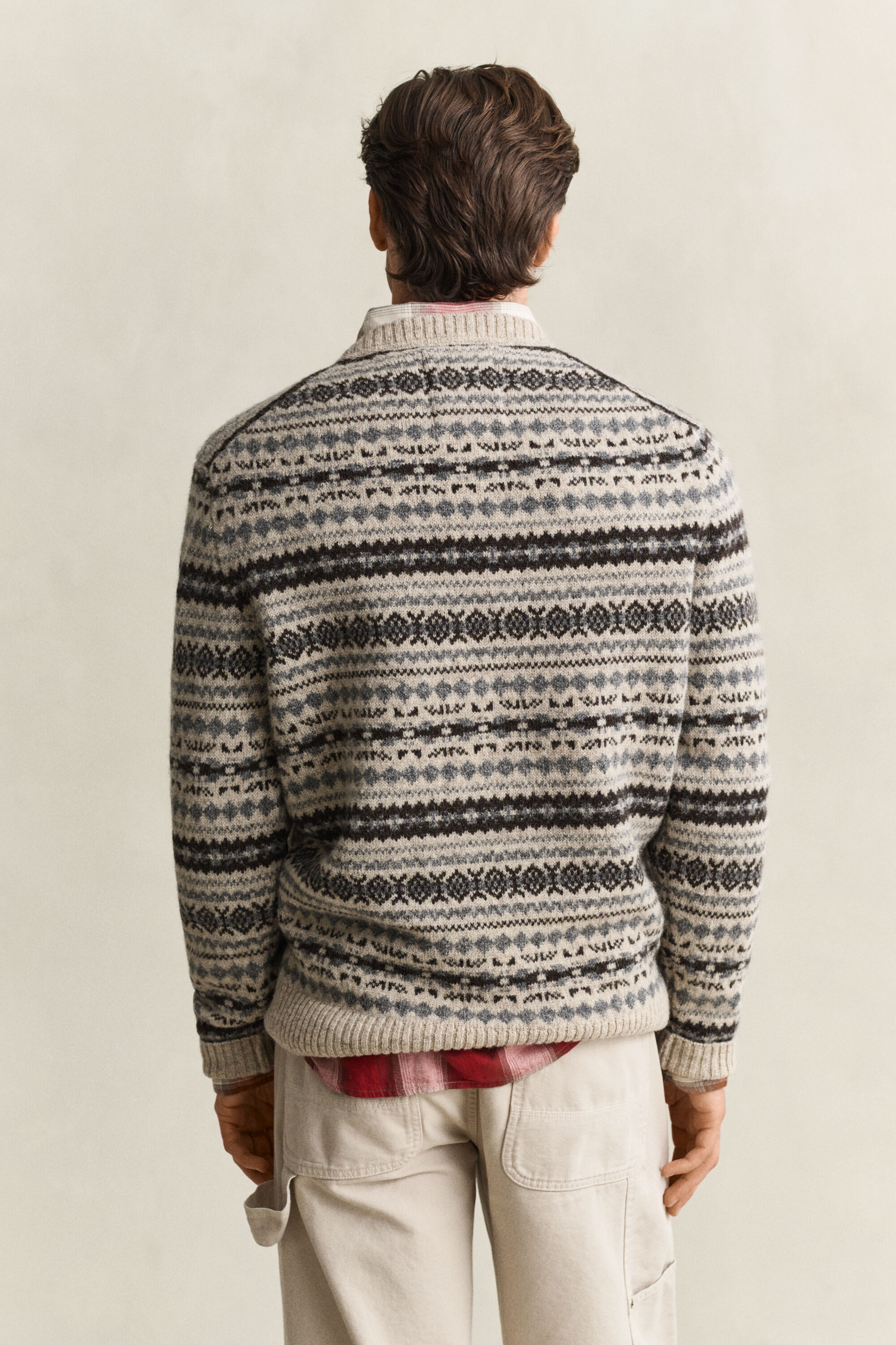 Brushed Wool Jacquard Sweater