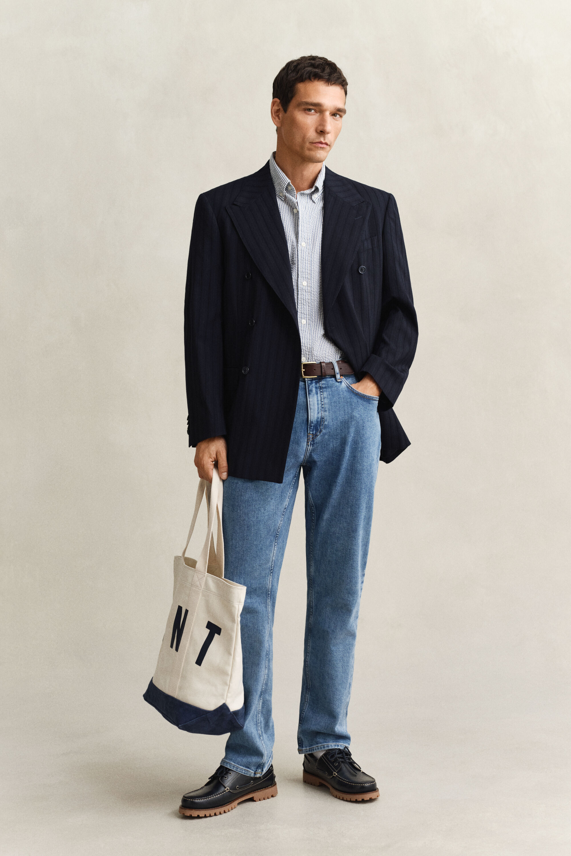 Striped Seersucker Short Sleeve Shirt