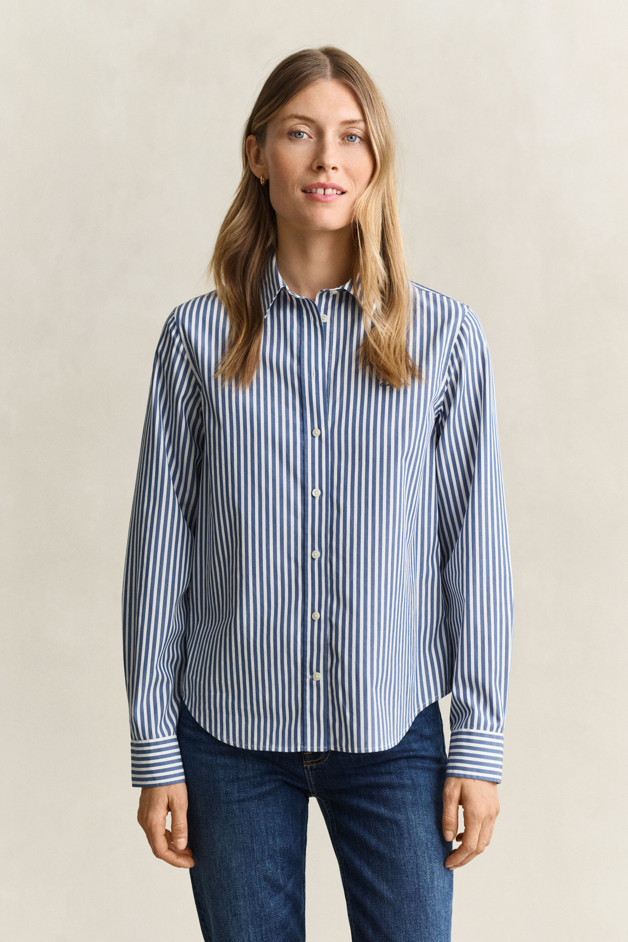 Classic Regular Striped Poplin Shirt