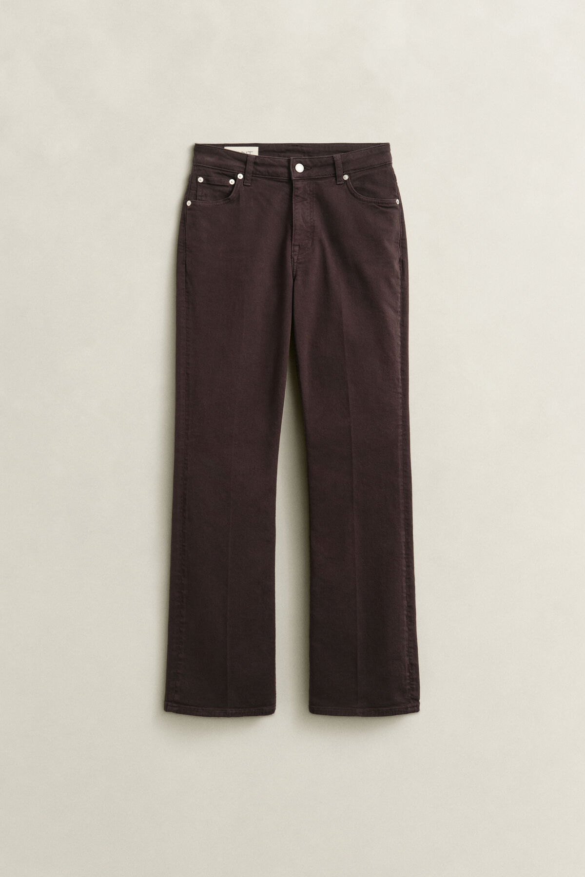 Slim Flared Color Jeans — DEEP BROWN