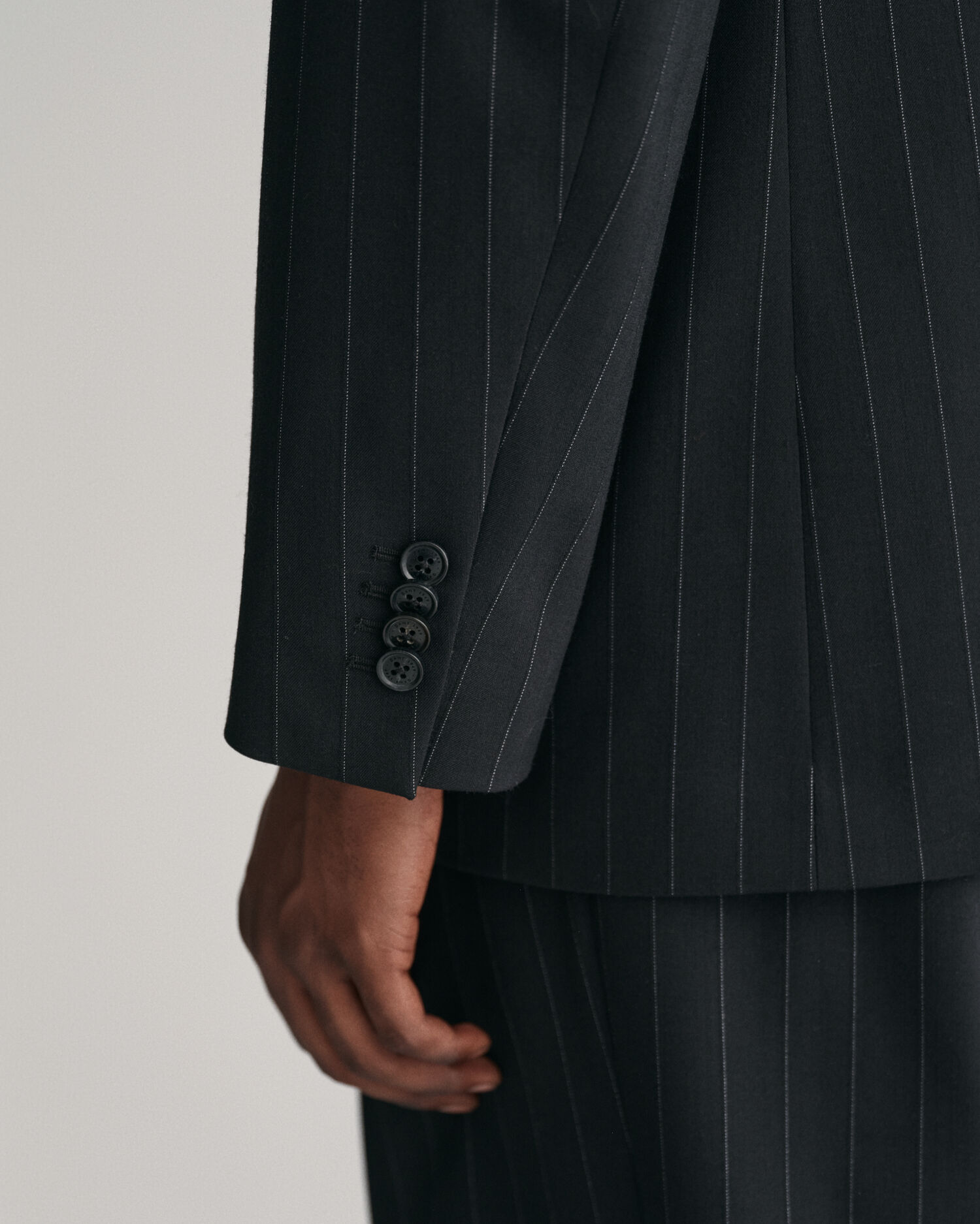 Relaxed Fit Pinstripe Suit Blazer