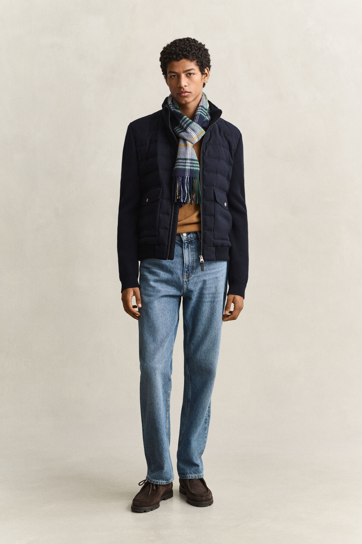 Hybrid Insulated Flannel Jacket — EVENING BLUE