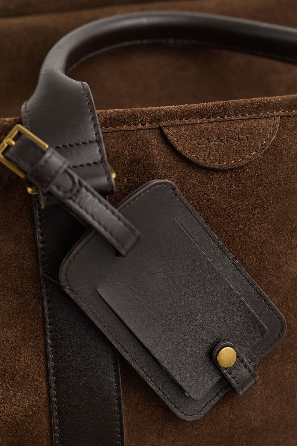 Suede Duffel Bag — SOIL BROWN