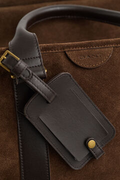 Suede Duffel Bag — SOIL BROWN 4