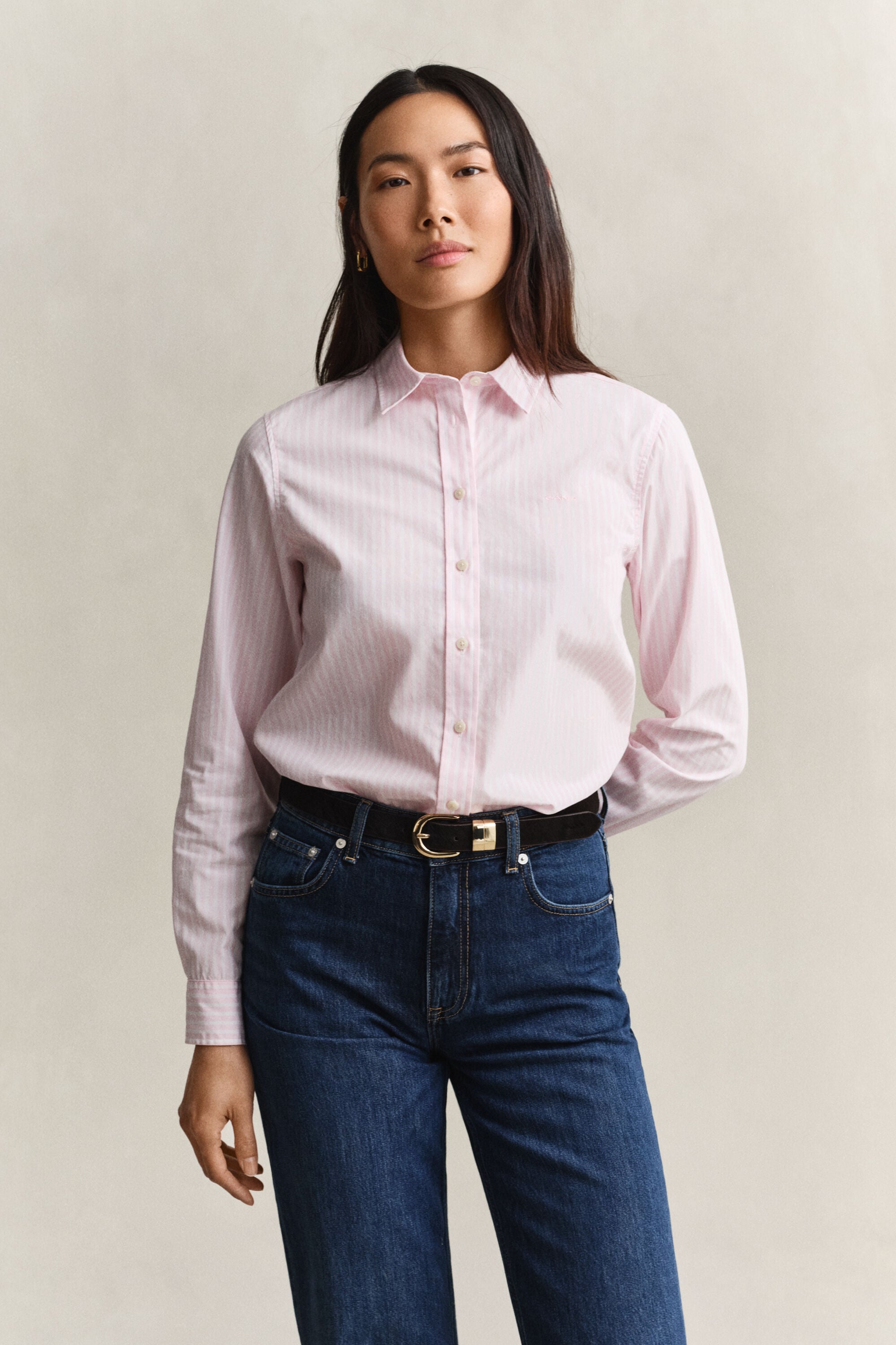 Regular Fit Striped Classic Poplin Shirt
