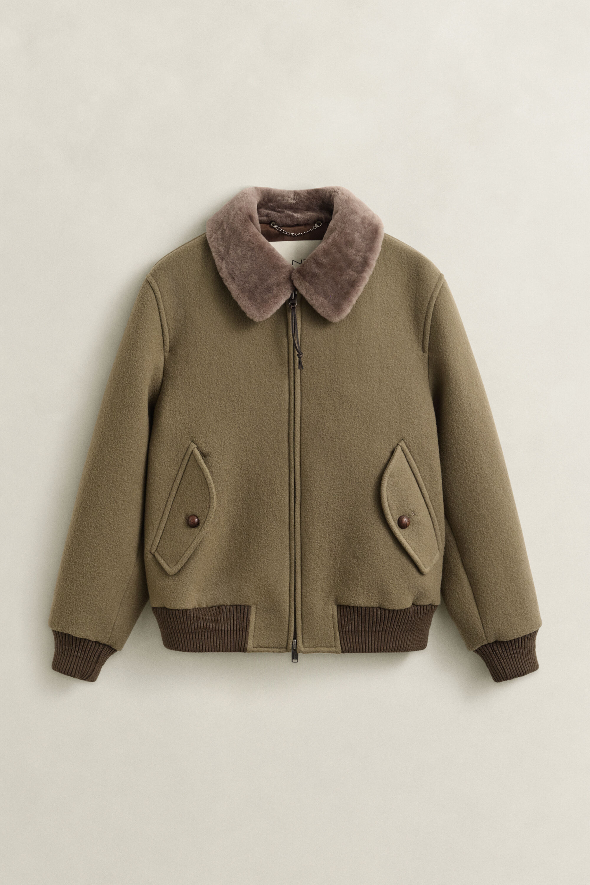 Wool Shearling Aviator Jacket